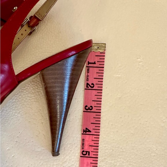 Guess Red Patent LeatherPlatform Slingback Clog Heel Sz 7.5 - Picture 8 of 10